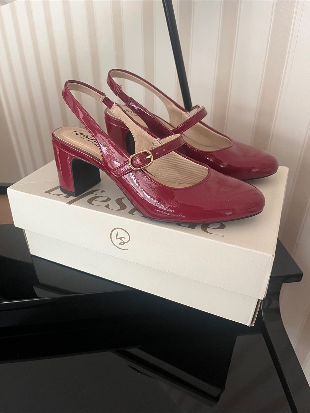 Cherry Red Slingback Pumps